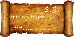 Spielman Eszter névjegykártya